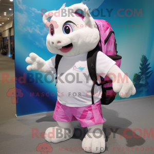 Maskot karakter af en hvid...