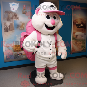 Maskot karakter af en hvid...