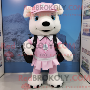 Maskot karakter af en hvid...