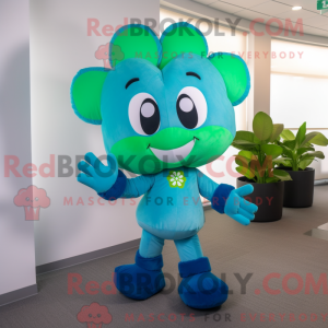 Mascot character of a Cyan...