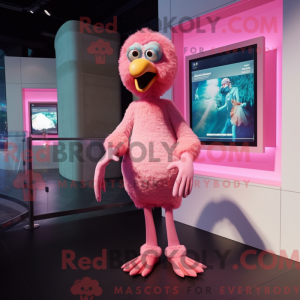 Mascot character of a Pink...