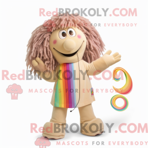 Mascot character of a Beige...