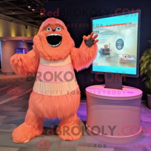 Maskotkarakter af en Peach...