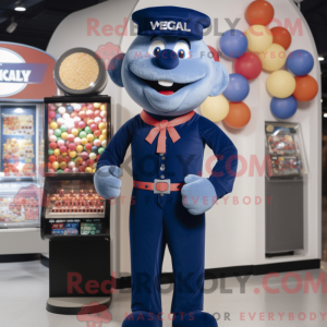 Maskot-karakter av en Navy...