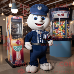 Maskot-karakter av en Navy...