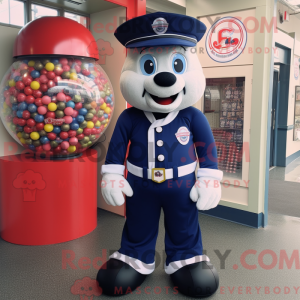 Mascot character of a Navy...