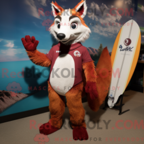 Fantasia de mascote de raposa marrom com sungão e luvas sem dedos - Mascotes de jogos de tabuleiro - RedBrokoly.com