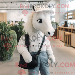Mascottefiguur van een wit...