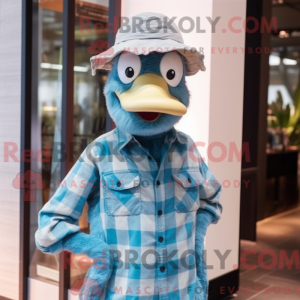 Mascot character of a Cyan...