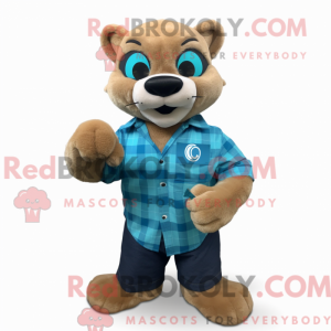 Mascot character of a Cyan...