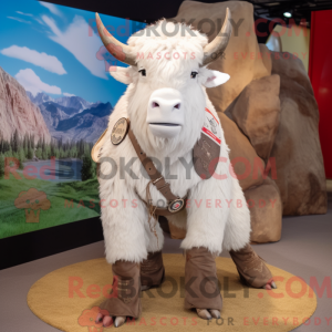 Maskot-karakter av en hvit...