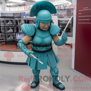 Mascot character of a Teal...