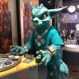 Mascot character of a Teal...