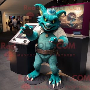 Mascot character of a Teal...