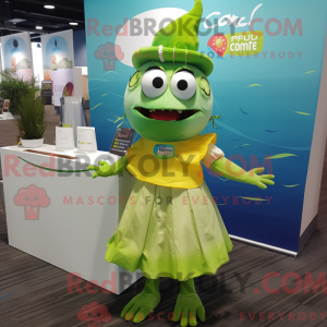 Postava maskota Lime Green...
