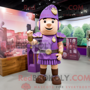 Maskottchen eines violetten...