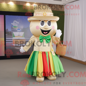 Mascot character of a Beige...