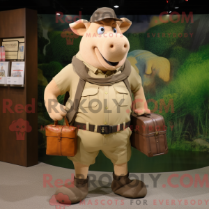 Mascot karakter van een Tan...