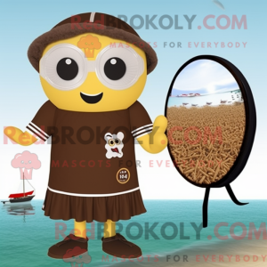 Postava maskota hnědé...