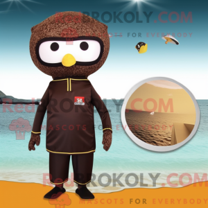 Postava maskota hnědé...