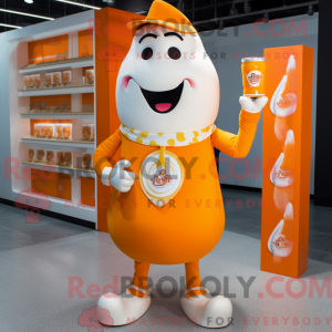 Maskotkarakter af en orange...