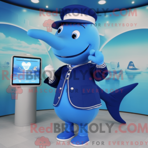 Mascot character of a Navy...