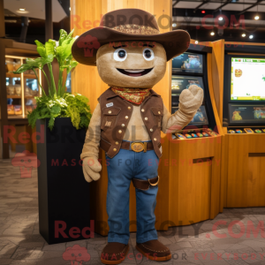 Mascot character of a Brown...