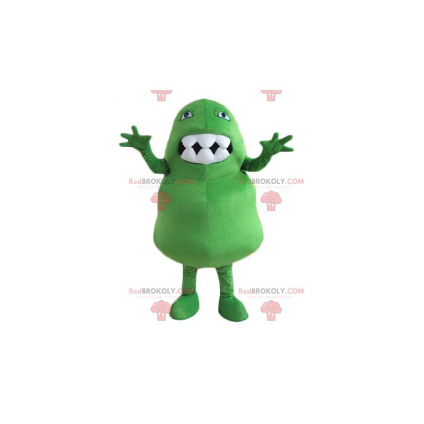 Mascotte de dinosaure vert géant et rigolo - Redbrokoly.com