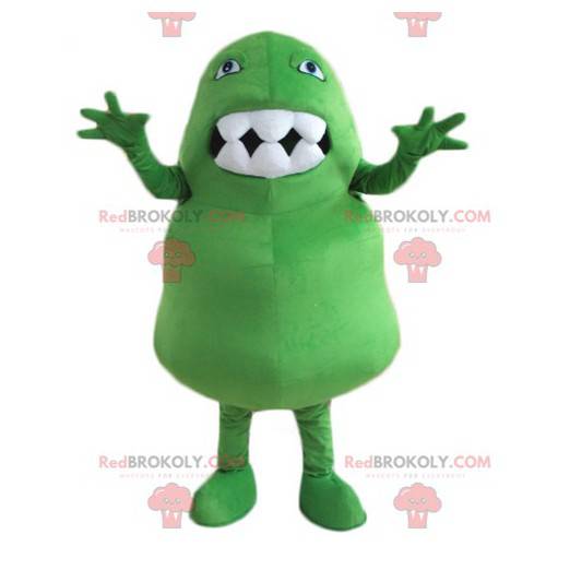 Mascotte de dinosaure vert géant et rigolo - Redbrokoly.com