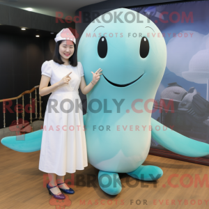 Mascot character of a Cyan...