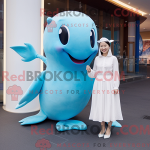 Mascot character of a Cyan...