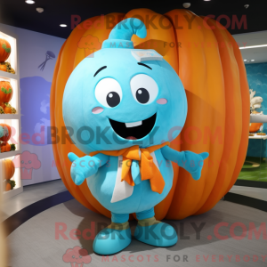 Mascot character of a Cyan...