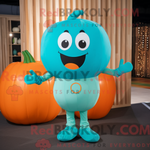 Mascot character of a Cyan...