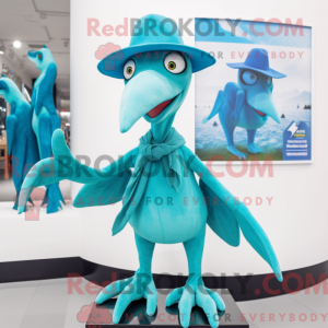 Mascot character of a Cyan...