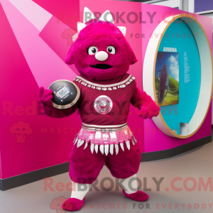 Máscara de cor magenta com...