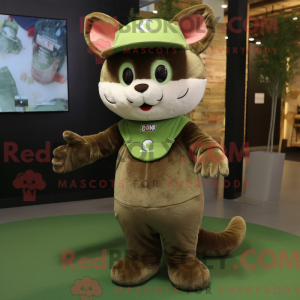 Mascota de un gato verde...