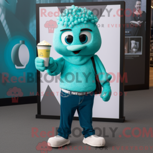 Maskotki z Teal Pop Corn w...