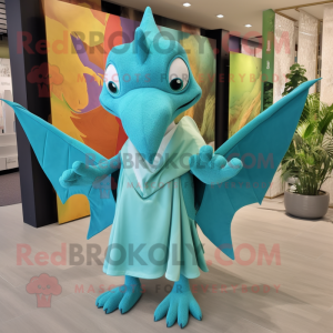 Cyan Pterodactyl mascotte...