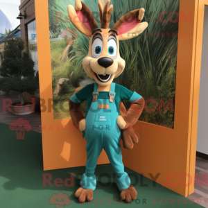 Mascot character of a Teal...