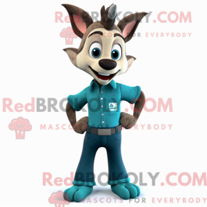 Mascot character of a Teal...