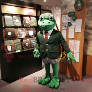 Maskotfigur af en skovgrøn...