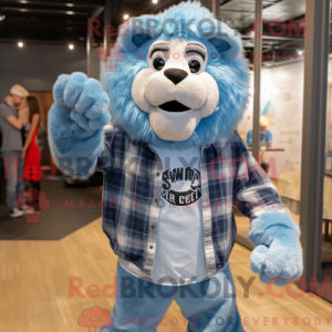 Mascot character of a Blue...