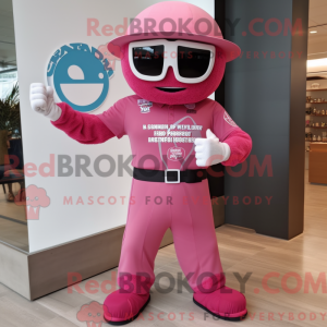 Mascot character of a Pink...