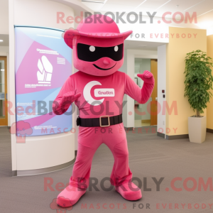 Mascot character of a Pink...