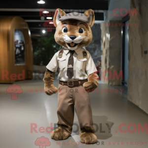 Maskot-karakter av en Tan...