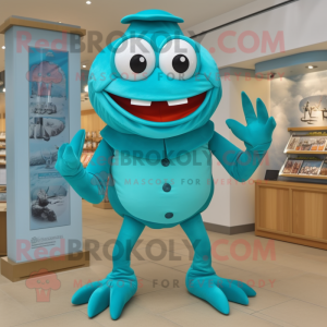 Turquoise Crab mascotte...