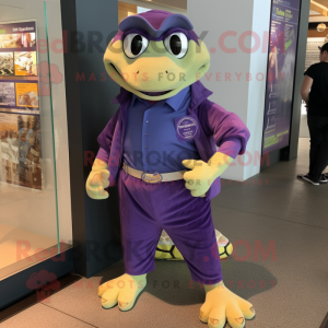 Purple Sea Turtle maskot...