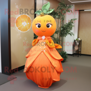 Orange blomme maskot...