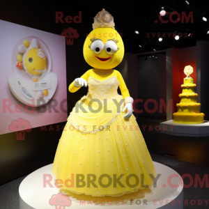 Maskot postava citronově...