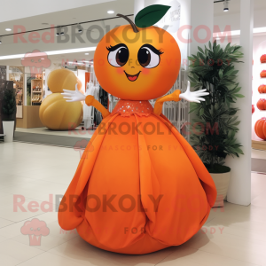 Orange blomme maskot...